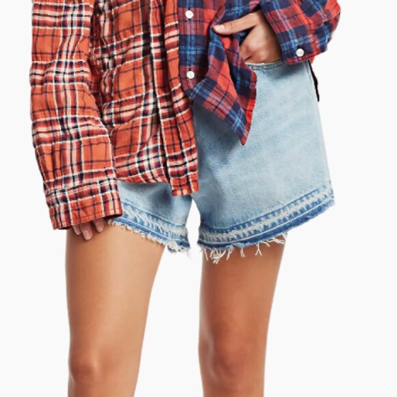 R13 Crossover Denim Shorts - Picture 2 of 8